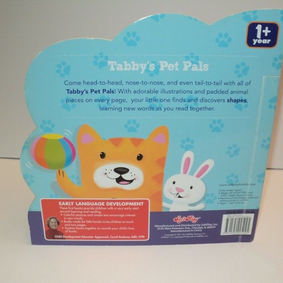 Tabby's Pet Pals Shapes Infant's Board & Shape Book Soft Play - Picture 3 of 3